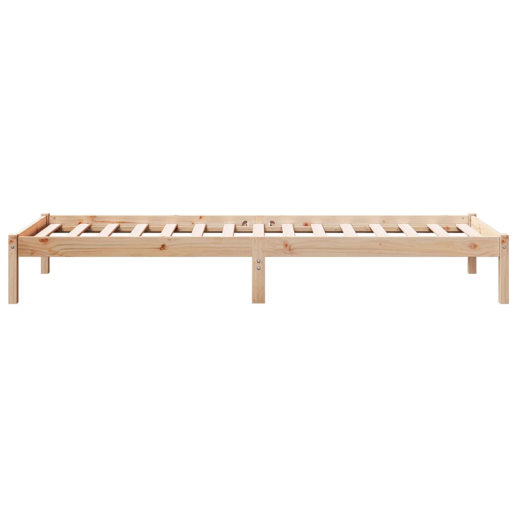 Cadre de lit extra long sans matelas 90x210 cm bois massif pin - XIOS