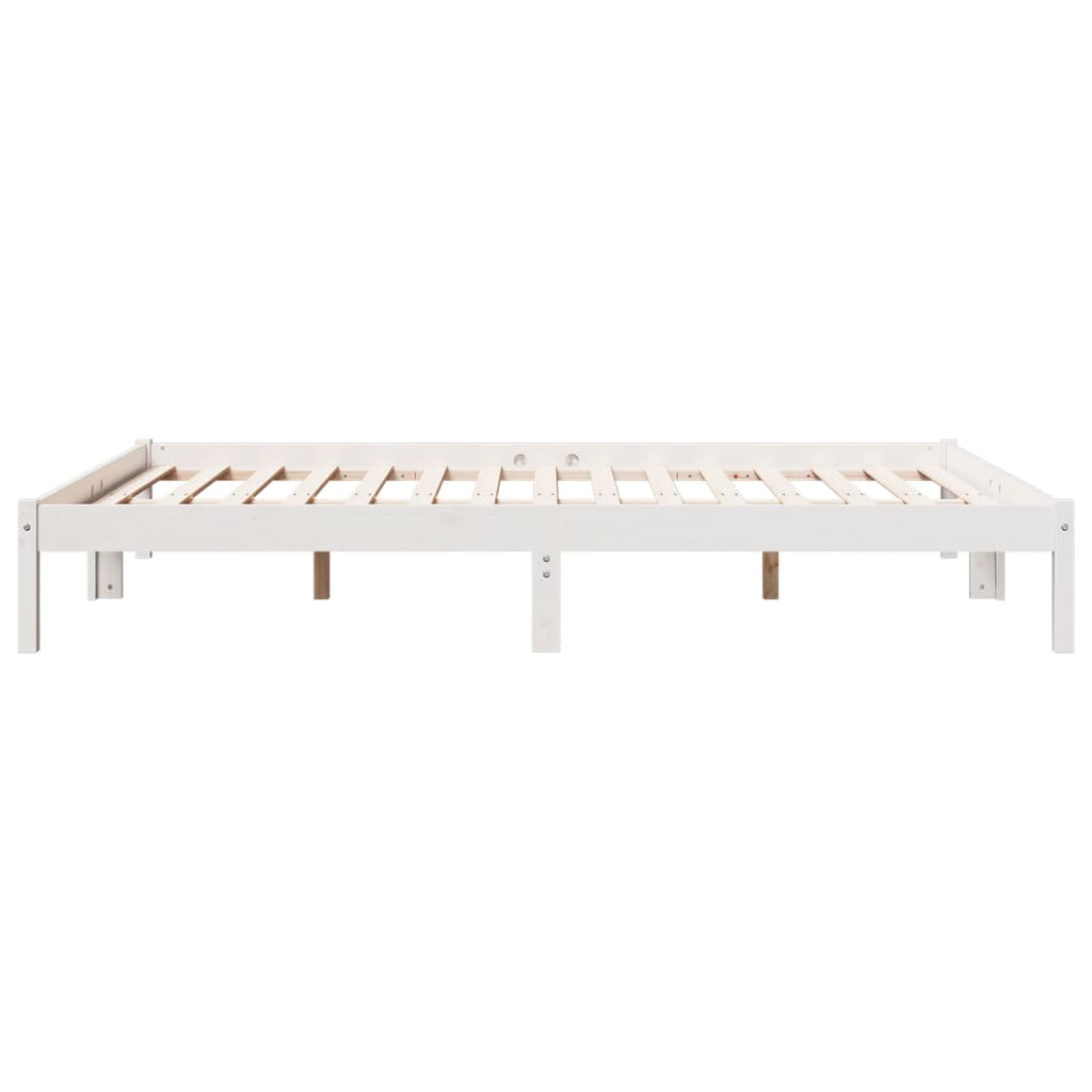 Cadre de lit extra long sans matelas 140x210 cm bois massif pin - XIOS