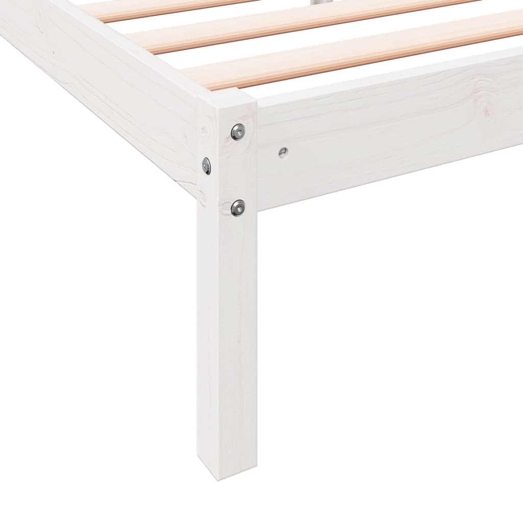 Cadre de lit extra long sans matelas 140x210 cm bois massif pin - XIOS