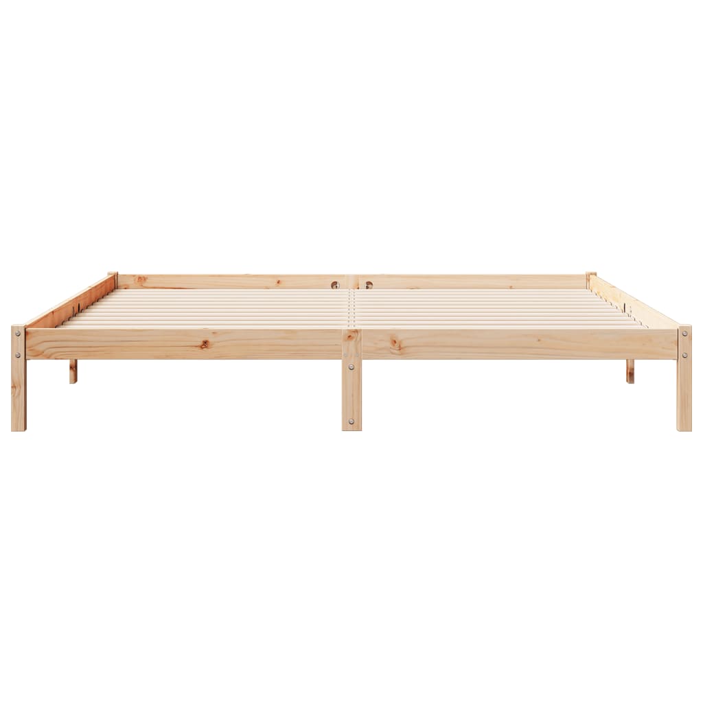 Cadre de lit extra long sans matelas 180x210 cm bois massif pin - XIOS
