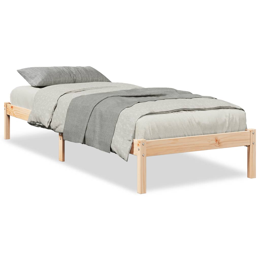 Cadre de lit extra long sans matelas 90x220 cm bois massif pin - XIOS