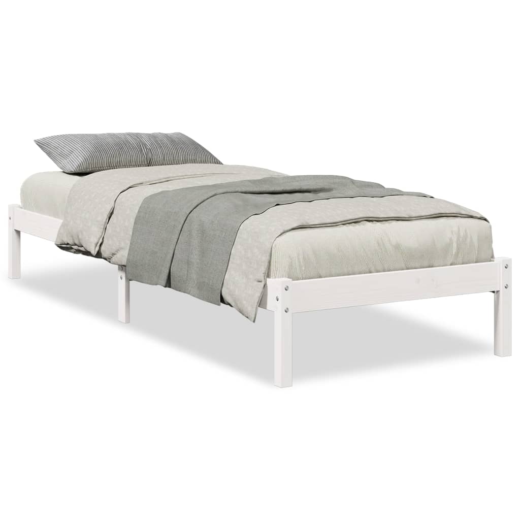 Cadre de lit extra long sans matelas 90x220 cm bois massif pin - XIOS
