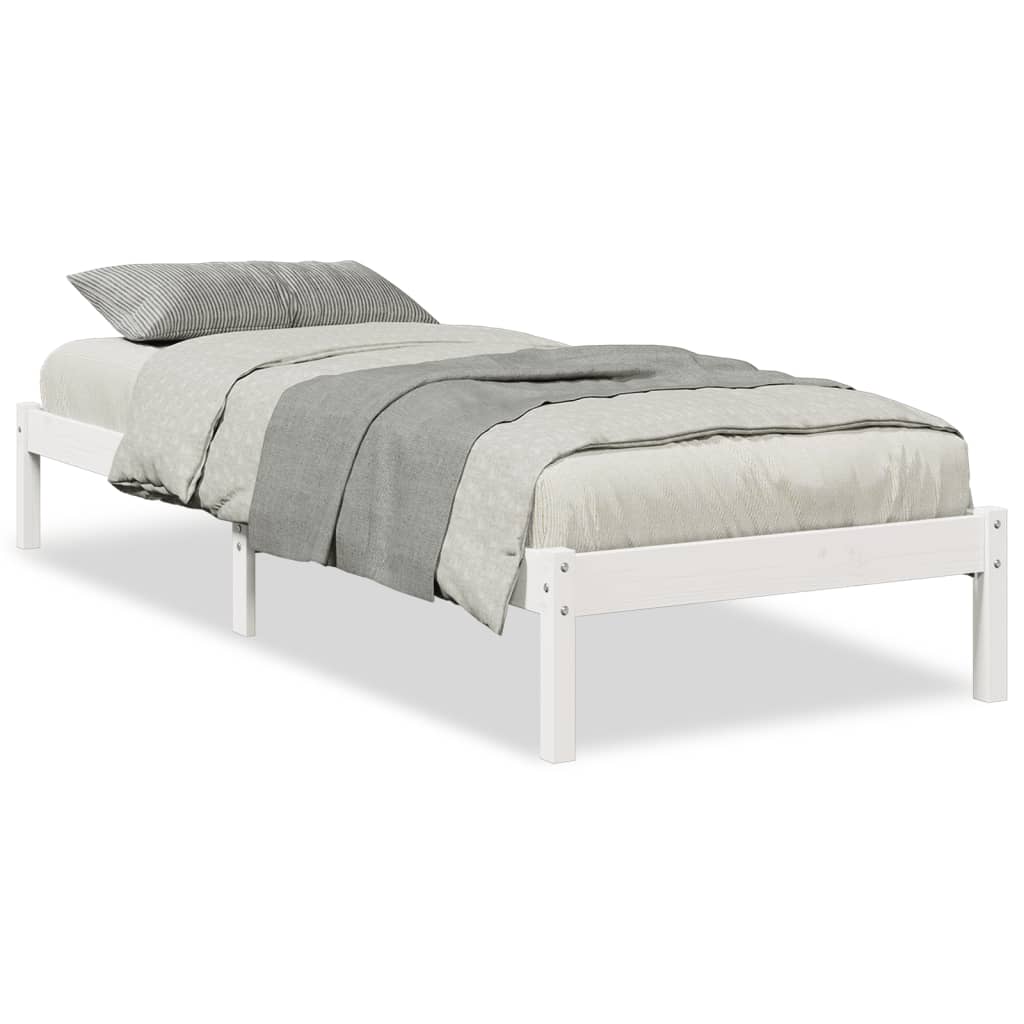 Cadre de lit extra long sans matelas 100x220 cm bois massif pin - XIOS