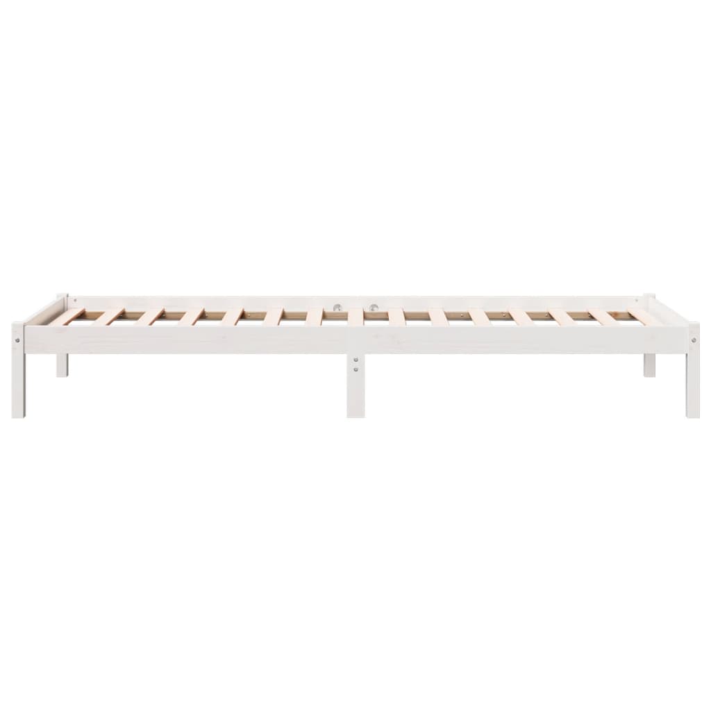 Cadre de lit extra long sans matelas 100x220 cm bois massif pin - XIOS