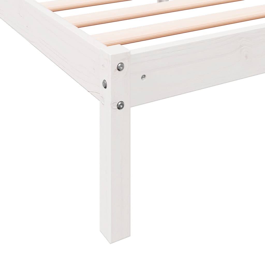 Cadre de lit extra long sans matelas 100x220 cm bois massif pin - XIOS