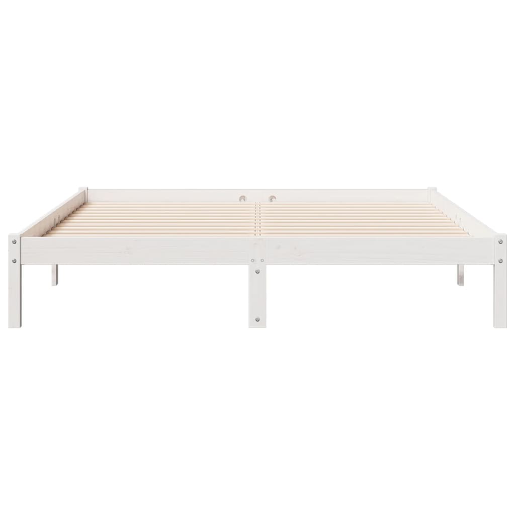Cadre de lit extra long sans matelas 160x220 cm bois massif pin - XIOS