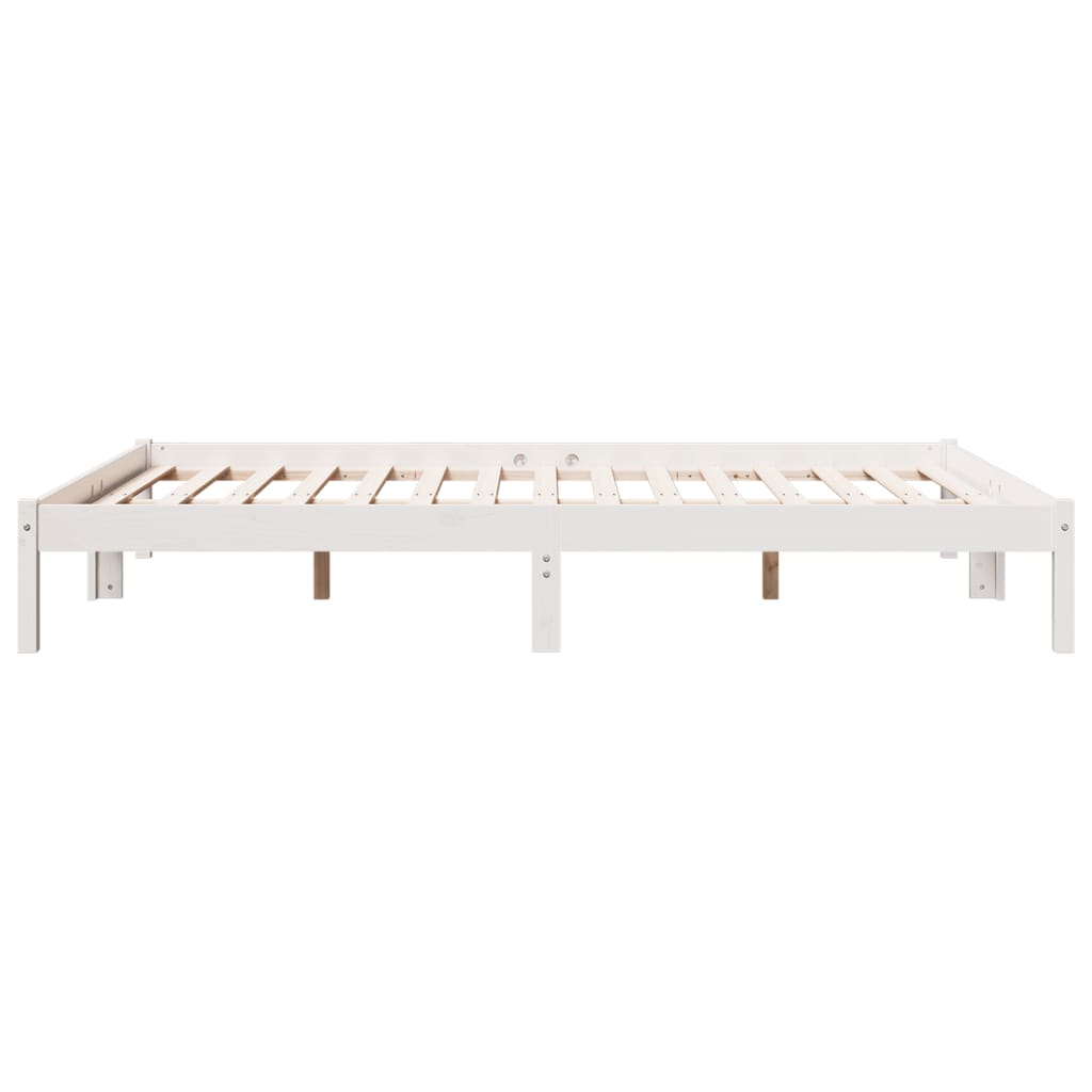 Cadre de lit extra long sans matelas 160x220 cm bois massif pin - XIOS