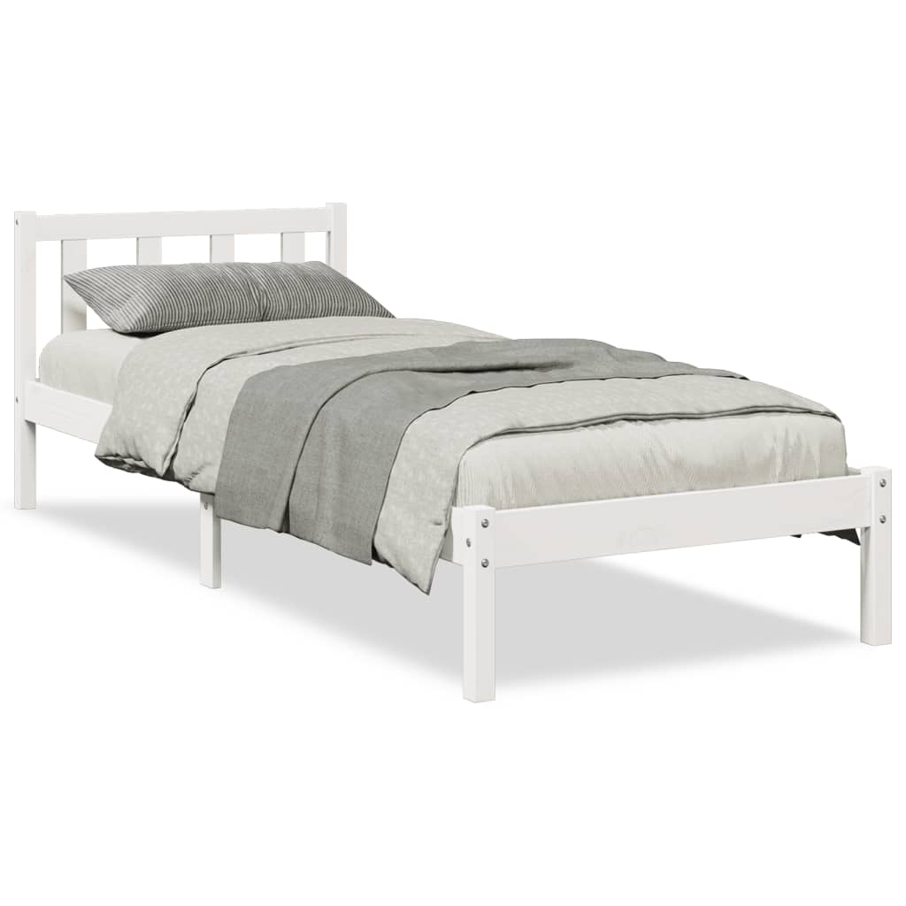 Cadre de lit extra long sans matelas 90x210 cm bois massif pin - XIOS