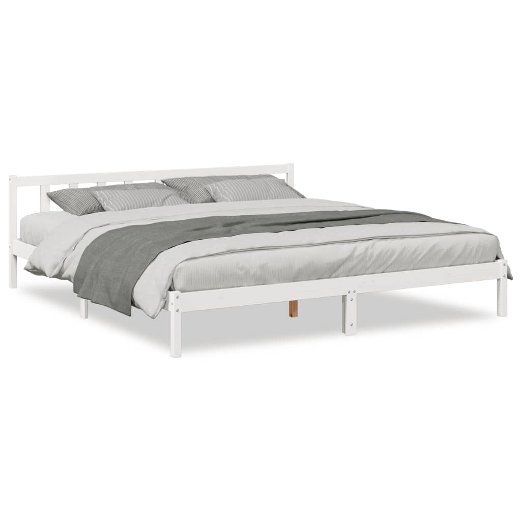 Cadre de lit extra long sans matelas 180x210 cm bois massif pin - XIOS