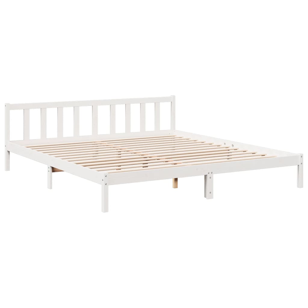 Cadre de lit extra long sans matelas 180x210 cm bois massif pin - XIOS