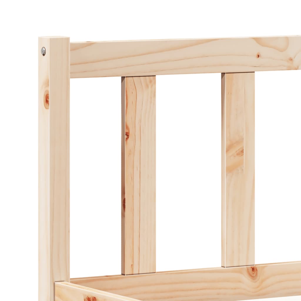 Cadre de lit extra long sans matelas 200x210 cm bois massif pin - XIOS