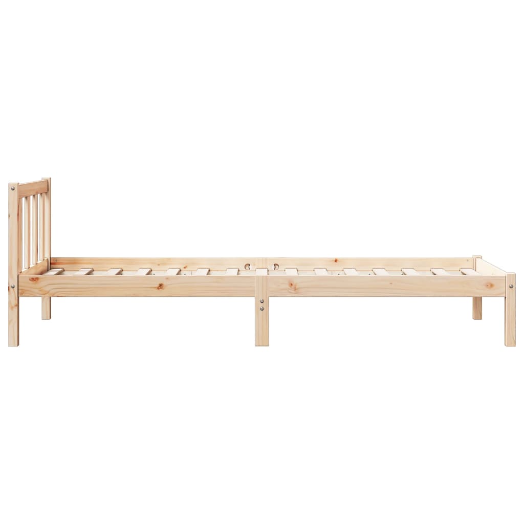 Cadre de lit extra long sans matelas 100x220 cm bois massif pin - XIOS