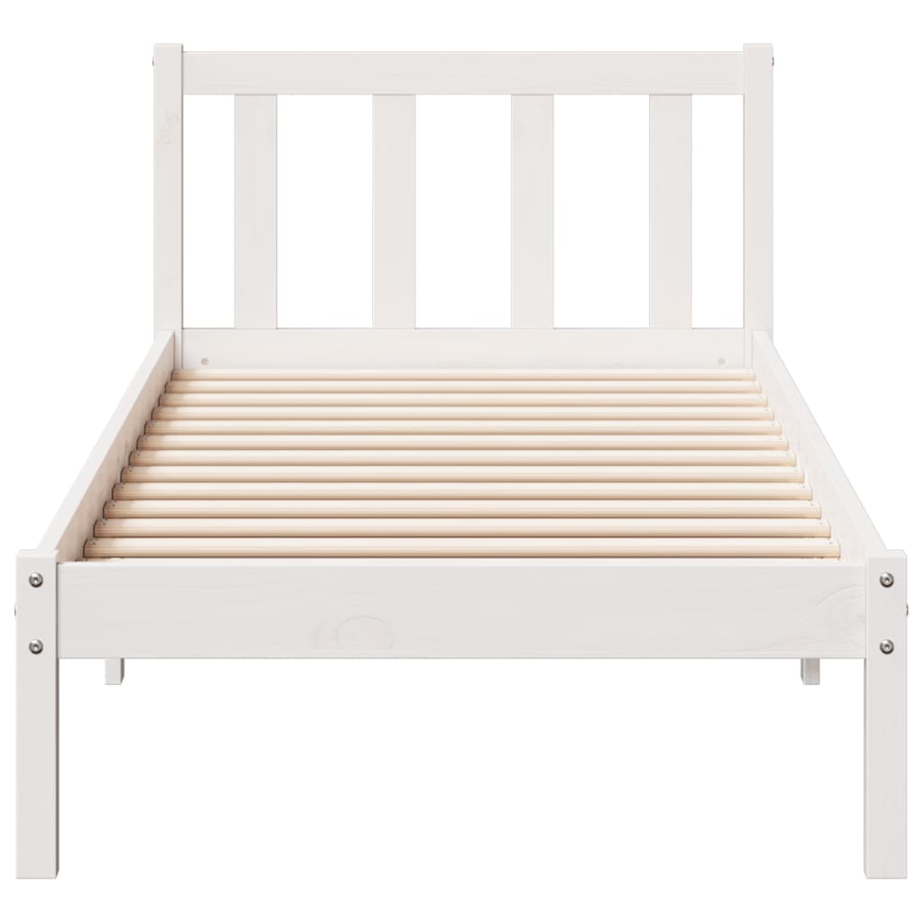 Cadre de lit extra long sans matelas 100x220 cm bois massif pin - XIOS