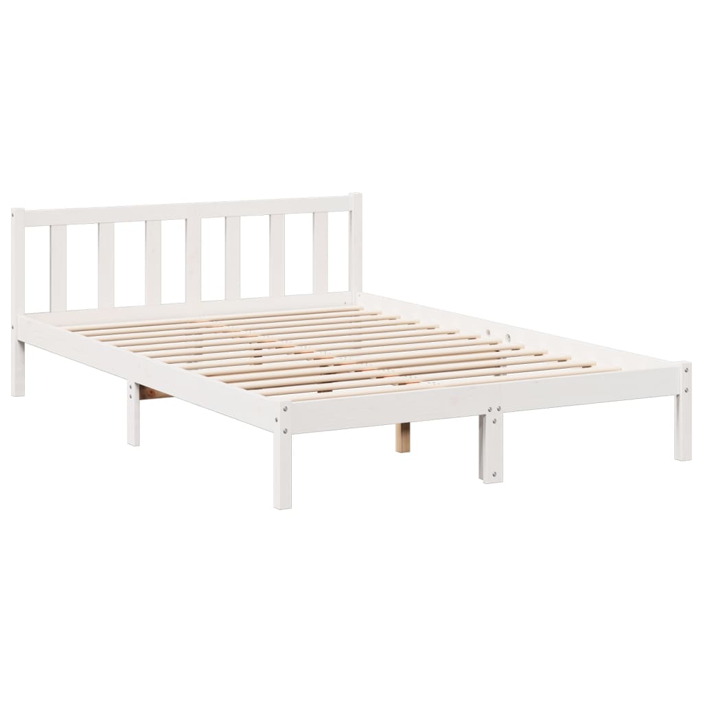 Cadre de lit extra long sans matelas 160x220 cm bois massif pin - XIOS