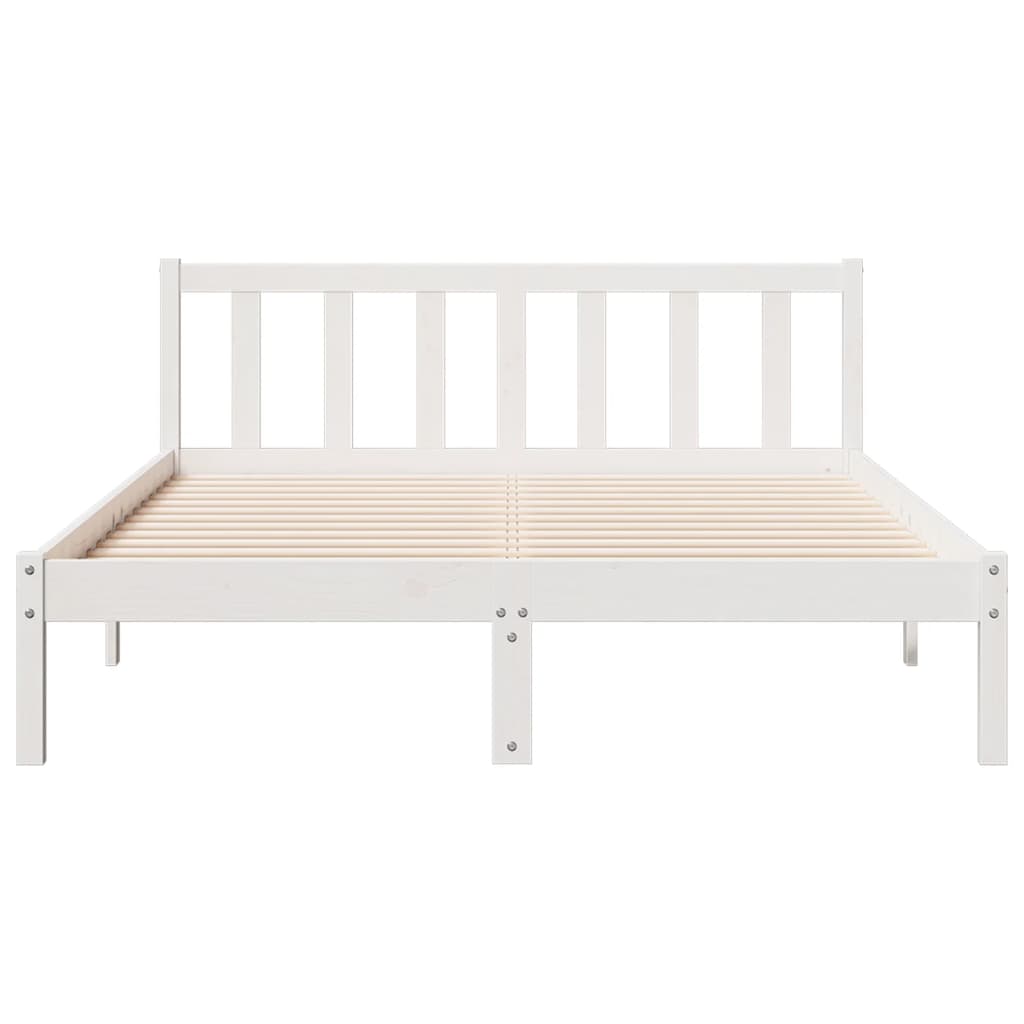 Cadre de lit extra long sans matelas 160x220 cm bois massif pin - XIOS