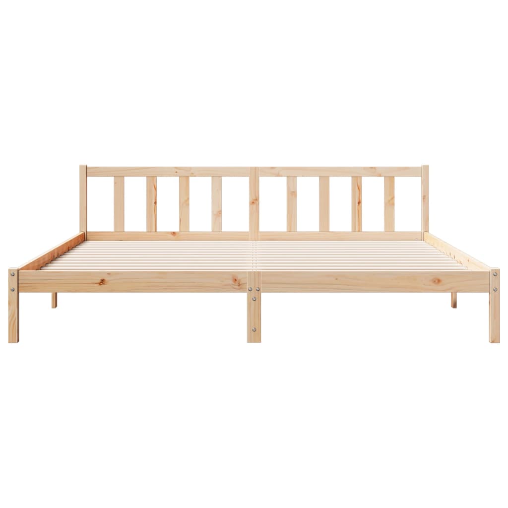 Cadre de lit extra long sans matelas 180x220 cm bois massif pin - XIOS