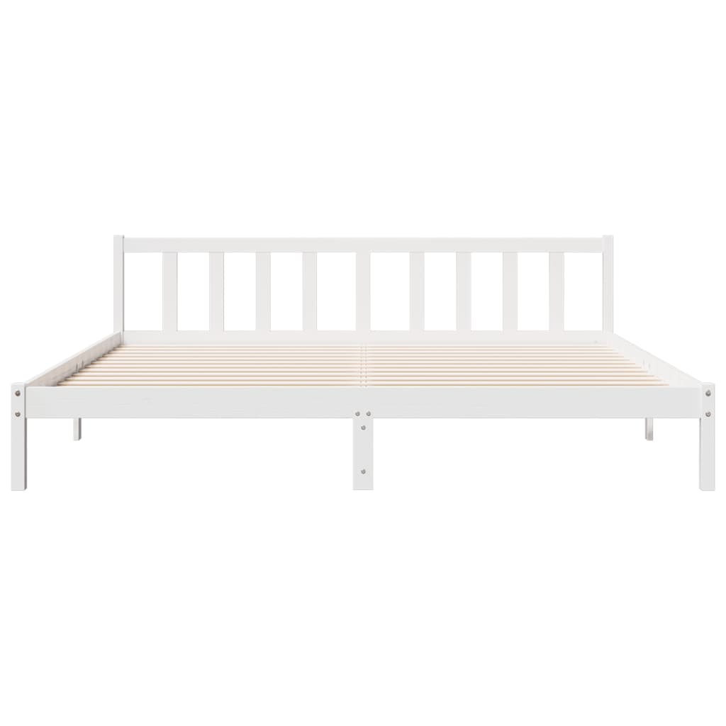Cadre de lit extra long sans matelas 200x220 cm bois massif pin - XIOS