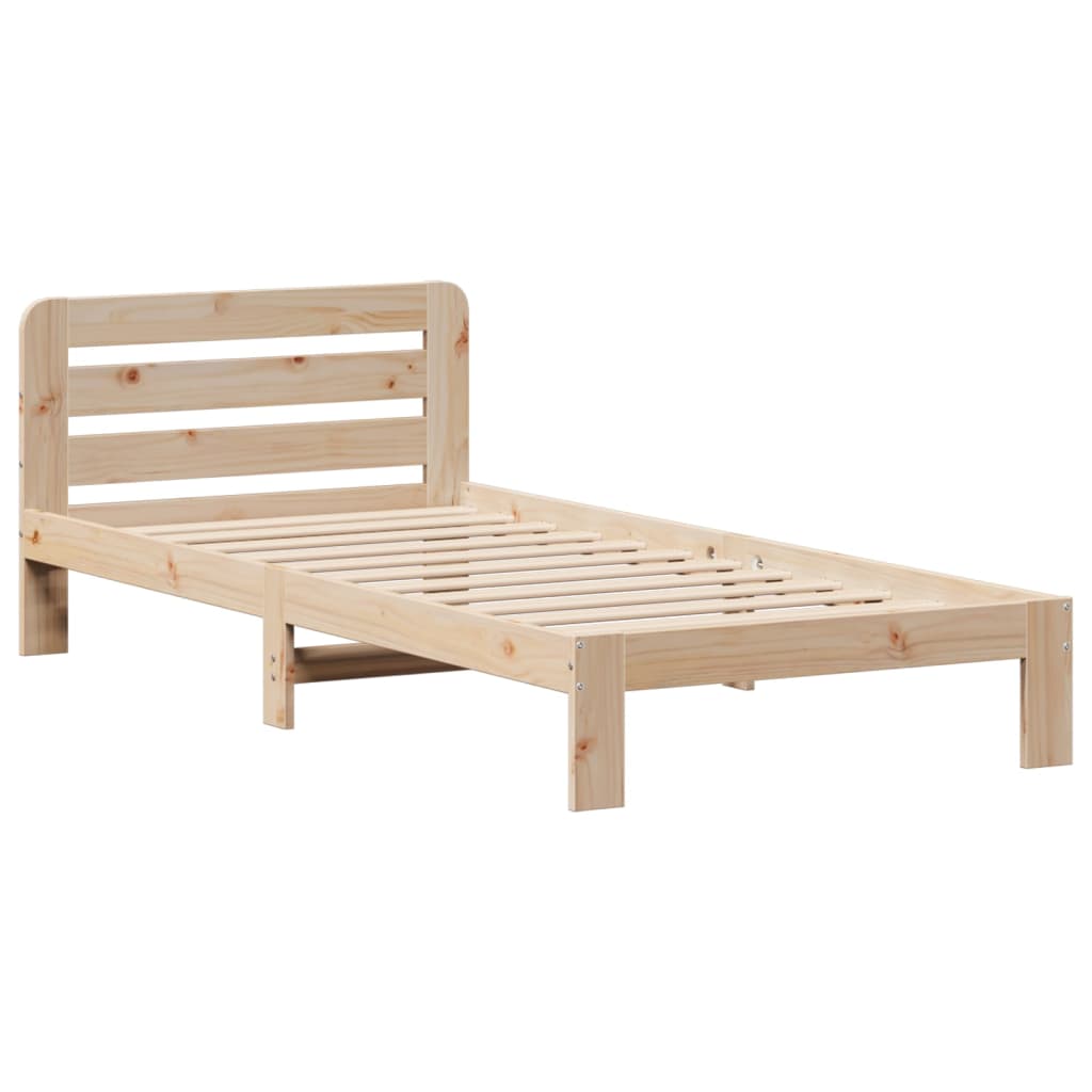 Cadre de lit sans matelas 90x200 cm bois de pin massif - XIOS