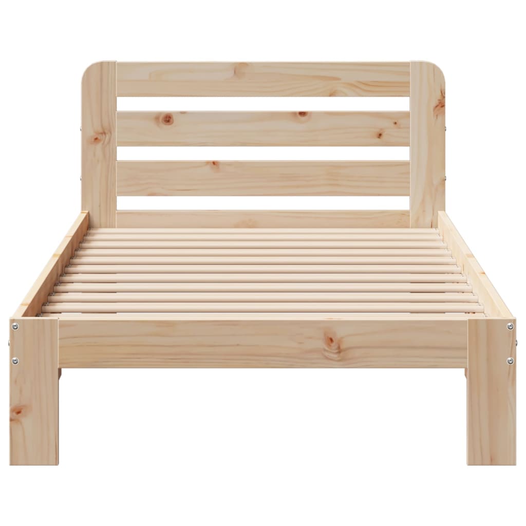 Cadre de lit sans matelas 90x200 cm bois de pin massif - XIOS