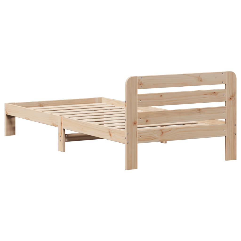 Cadre de lit sans matelas 90x200 cm bois de pin massif - XIOS