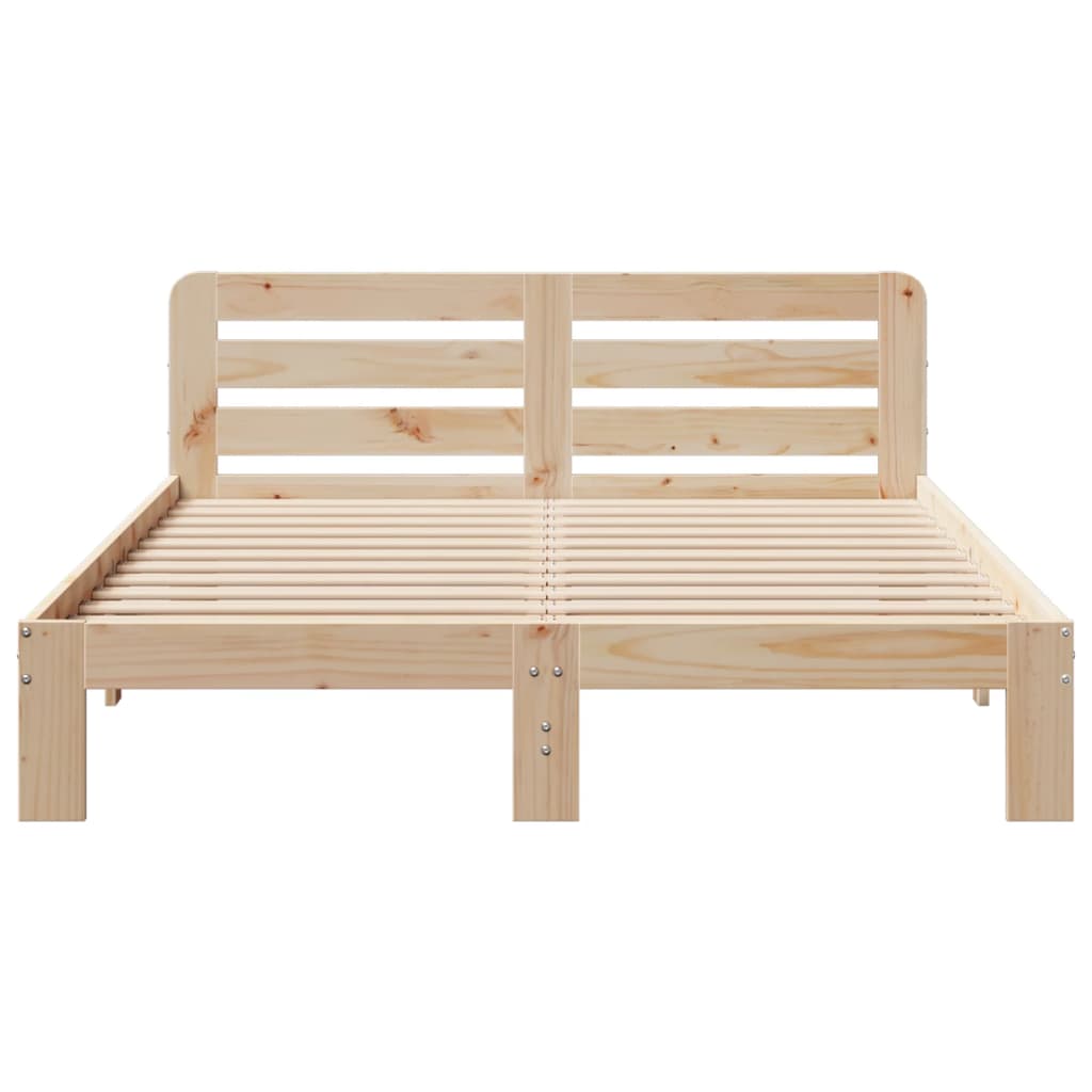 Cadre de lit sans matelas 160x200 cm bois massif de pin - XIOS