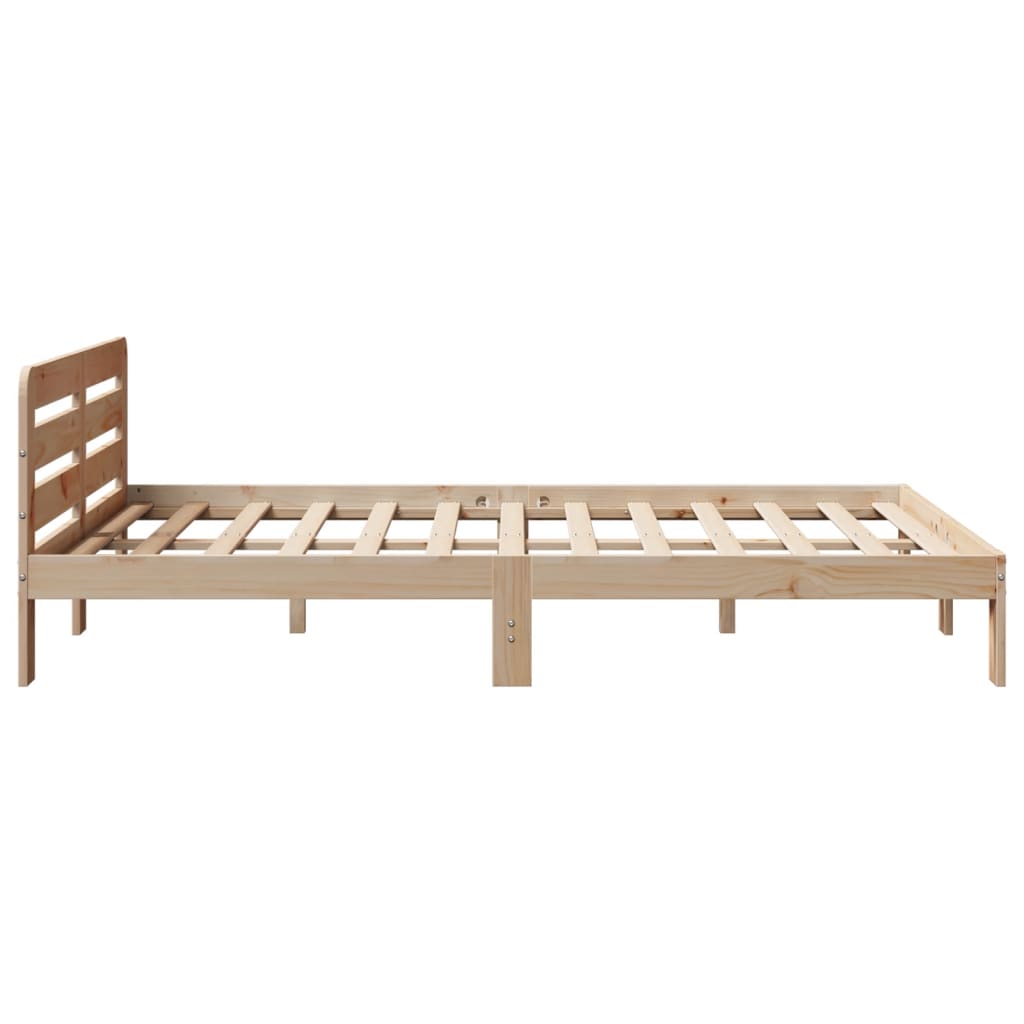 Cadre de lit sans matelas 160x200 cm bois massif de pin - XIOS