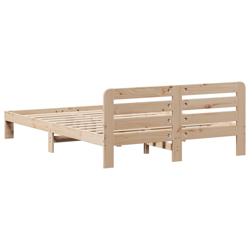 Cadre de lit sans matelas 160x200 cm bois massif de pin - XIOS