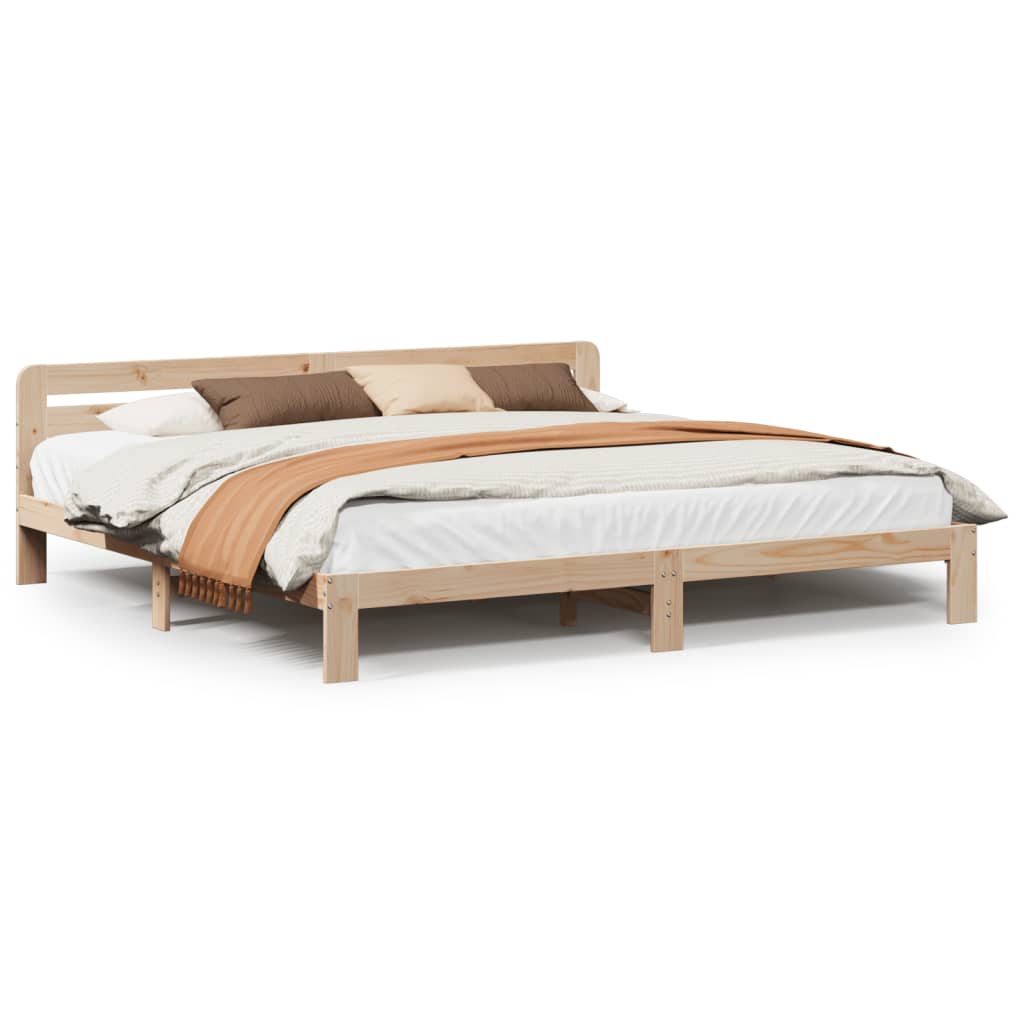 Cadre de lit sans matelas 200x200 cm bois massif de pin - XIOS