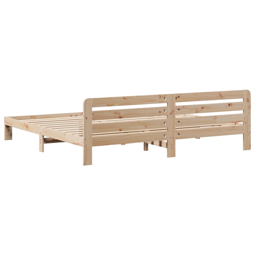 Cadre de lit sans matelas 200x200 cm bois massif de pin - XIOS
