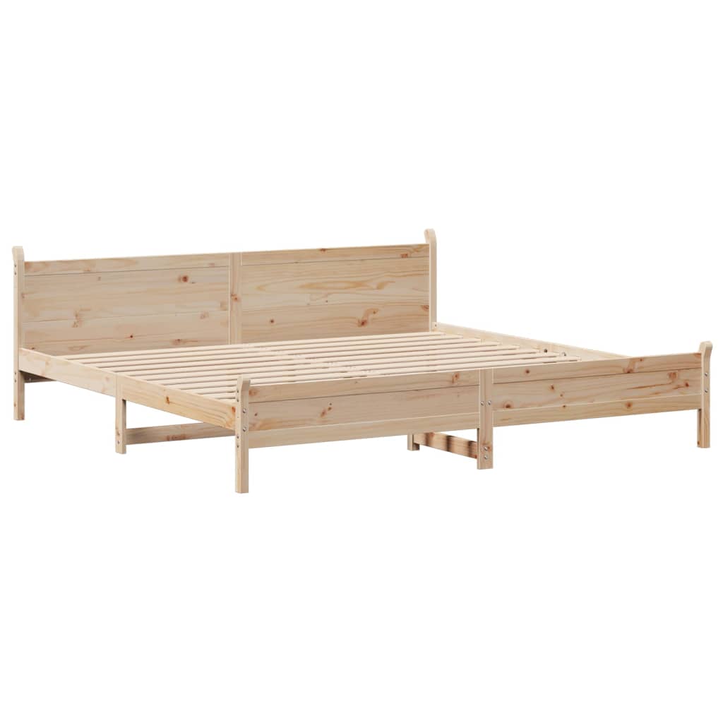 Cadre de lit sans matelas 180x200 cm bois massif de pin - XIOS