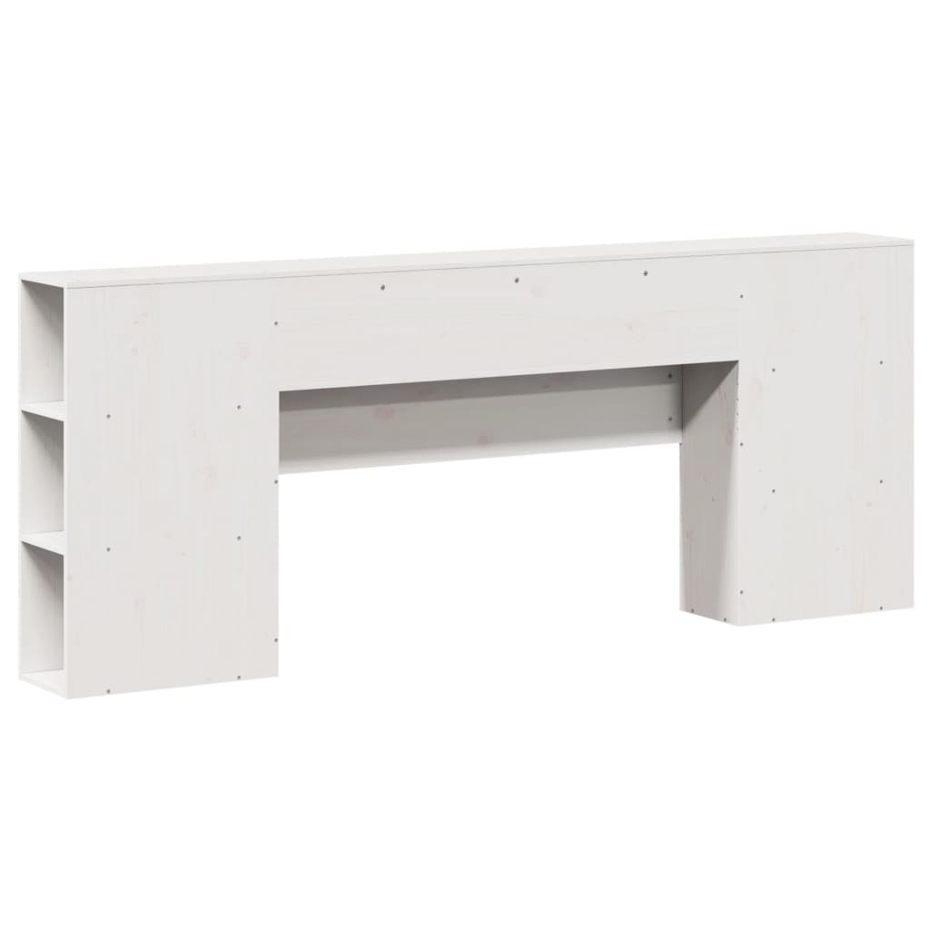 Tête de lit avec rangement blanc 200 cm bois massif de pin - XIOS