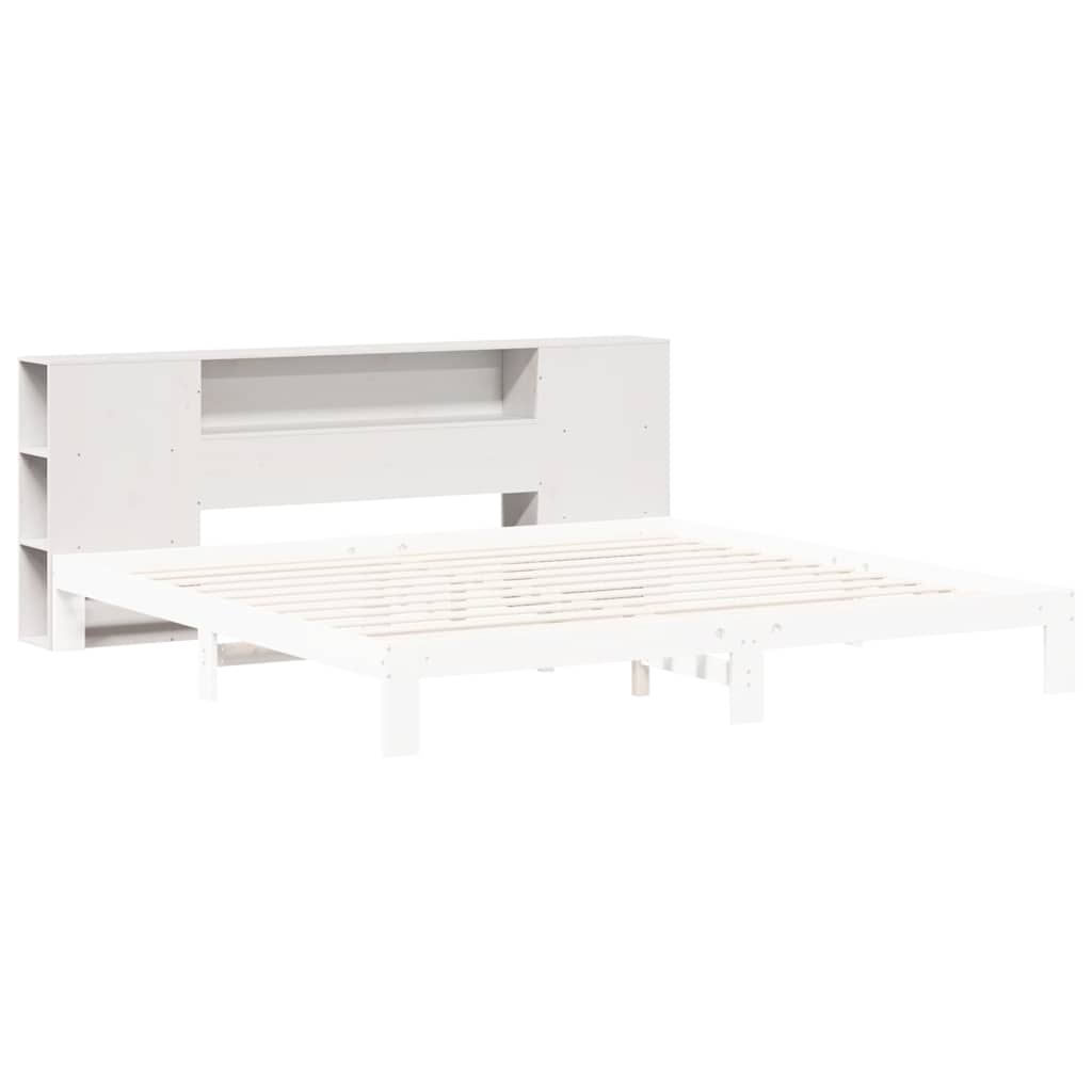 Tête de lit avec rangement blanc 200 cm bois massif de pin - XIOS