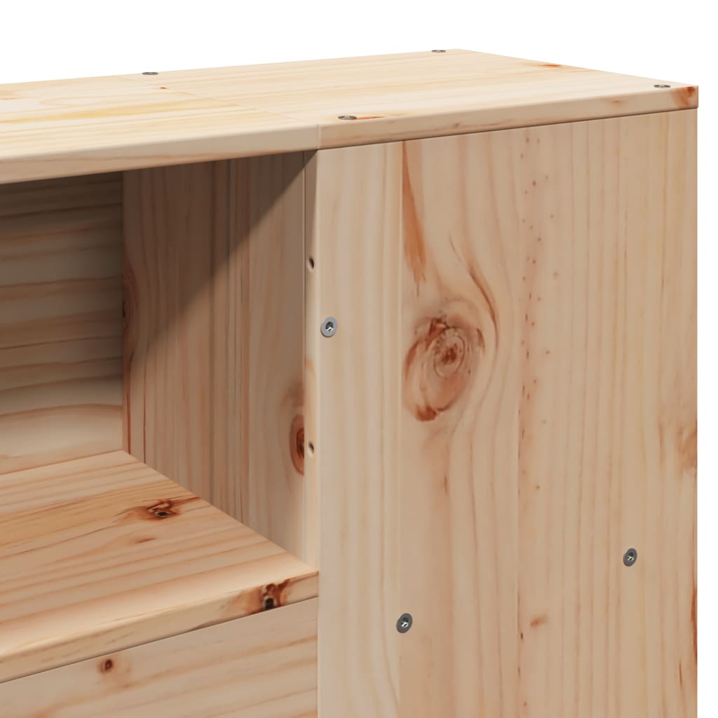 Tête de lit avec rangement 160 cm bois massif de pin