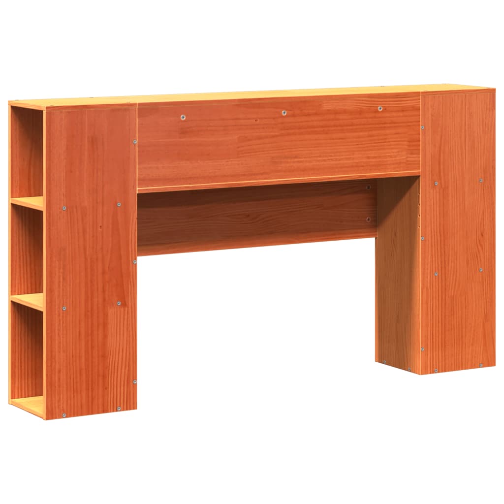 Tête de lit avec rangement cire marron 140cm bois massif de pin - XIOS