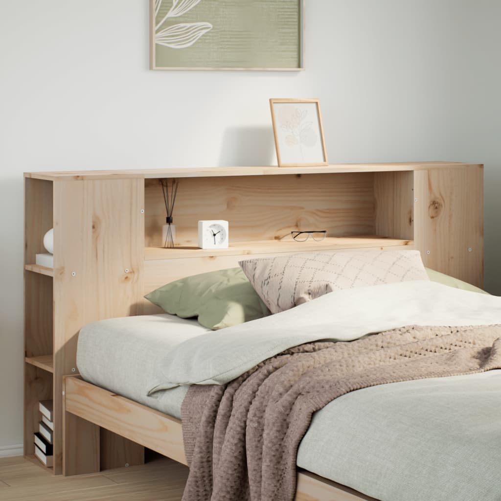 Tête de lit avec rangement 135 cm bois massif de pin - XIOS
