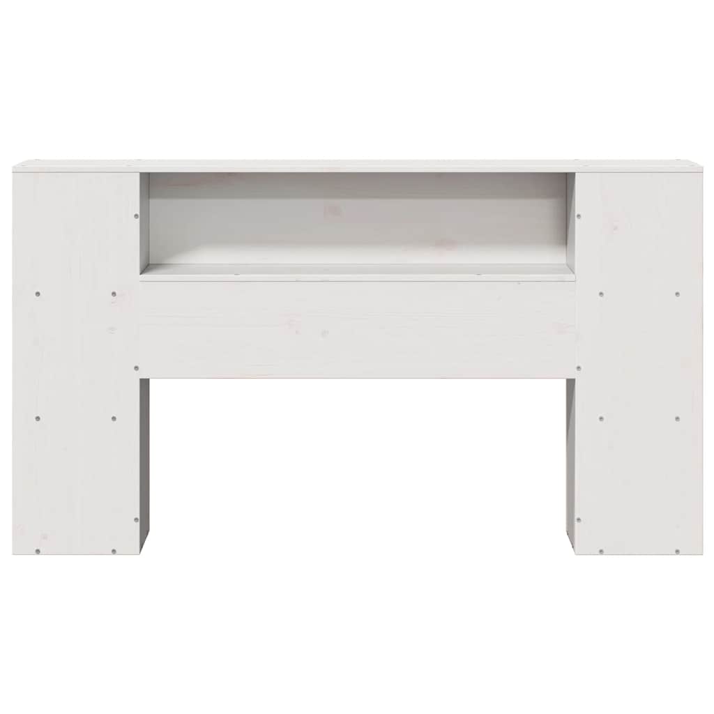 Tête de lit avec rangement blanc 135 cm bois massif de pin - XIOS