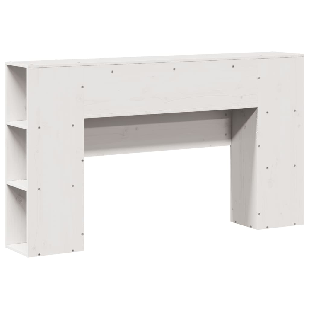 Tête de lit avec rangement blanc 135 cm bois massif de pin - XIOS