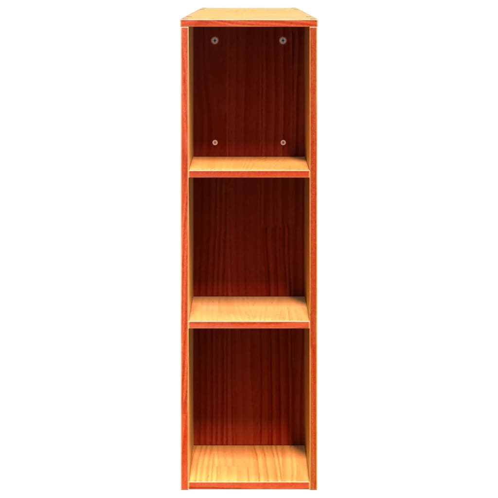 Tête de lit avec rangement cire marron 135cm bois massif de pin - XIOS