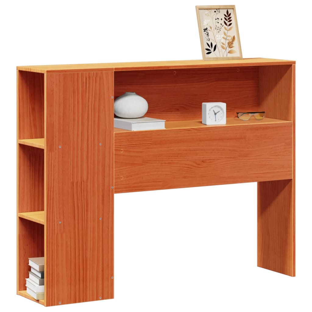 Tête de lit avec rangement cire marron 75 cm bois massif de pin - XIOS