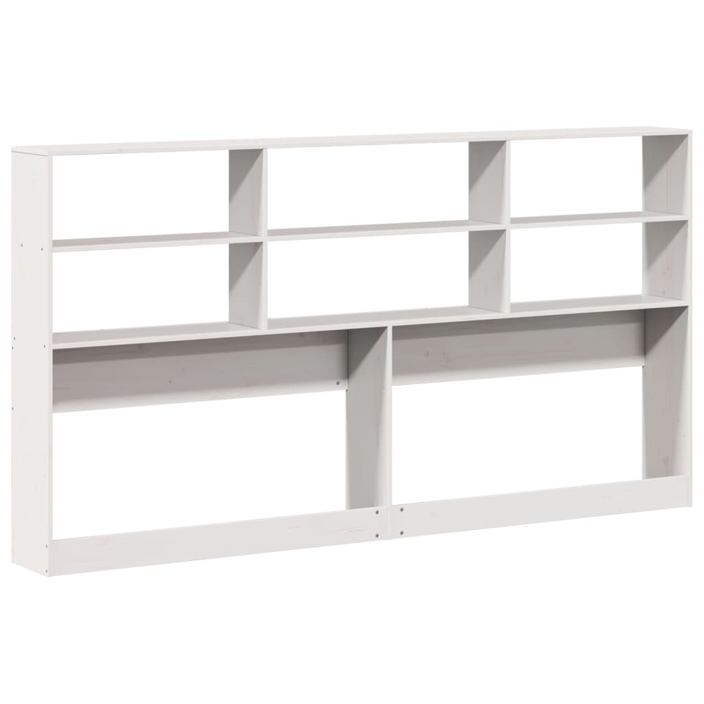 Tête de lit avec rangement blanc 180 cm bois massif de pin - XIOS