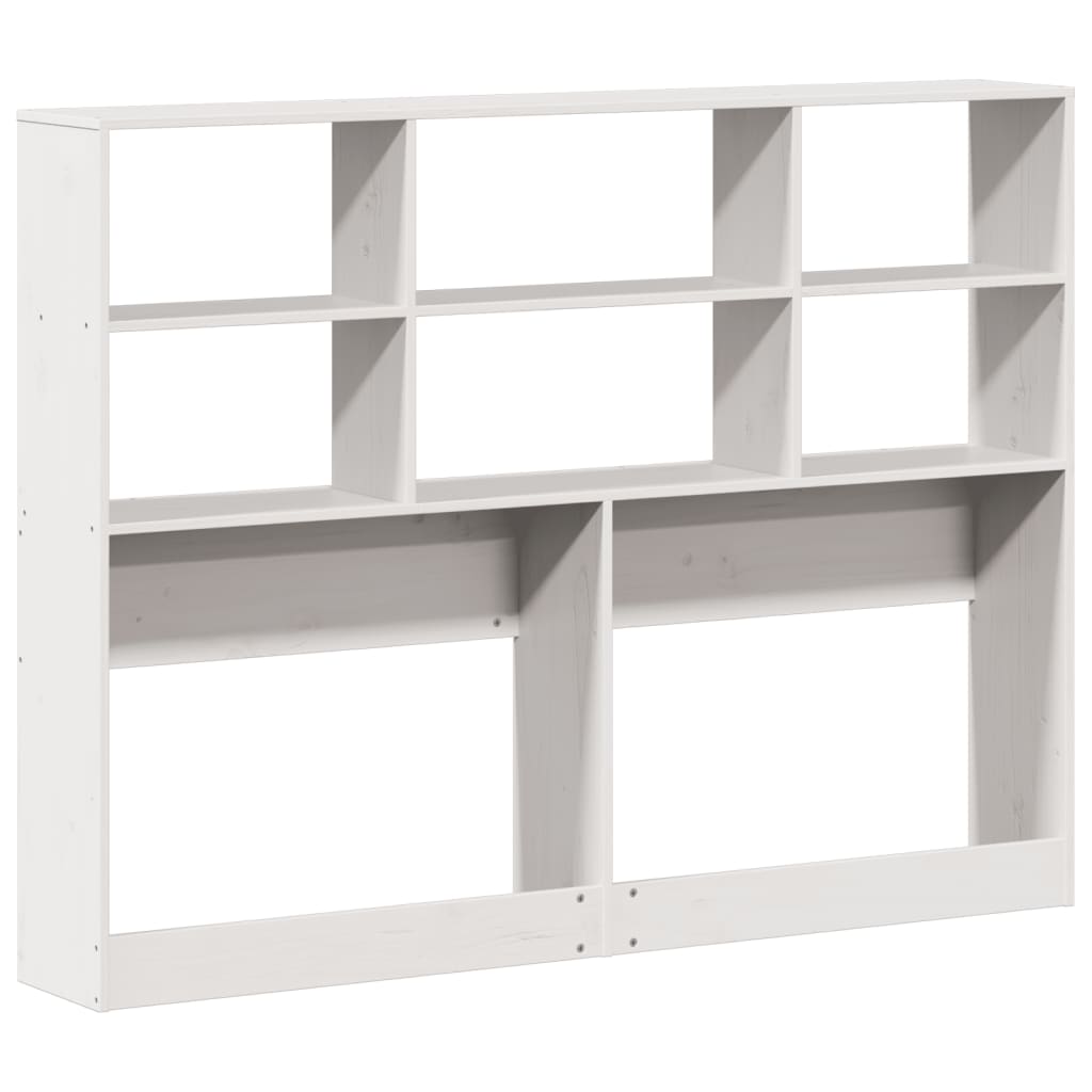 Tête de lit avec rangement blanc 120 cm bois massif de pin - XIOS