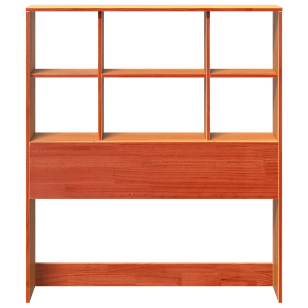 Tête de lit avec rangement cire marron 100cm bois massif de pin - XIOS