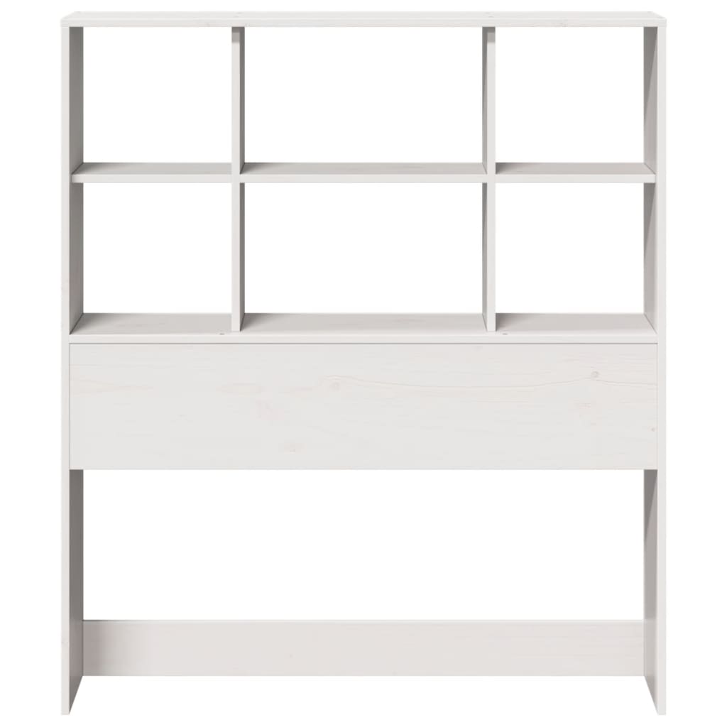 Tête de lit avec rangement blanc 90 cm bois massif de pin - XIOS