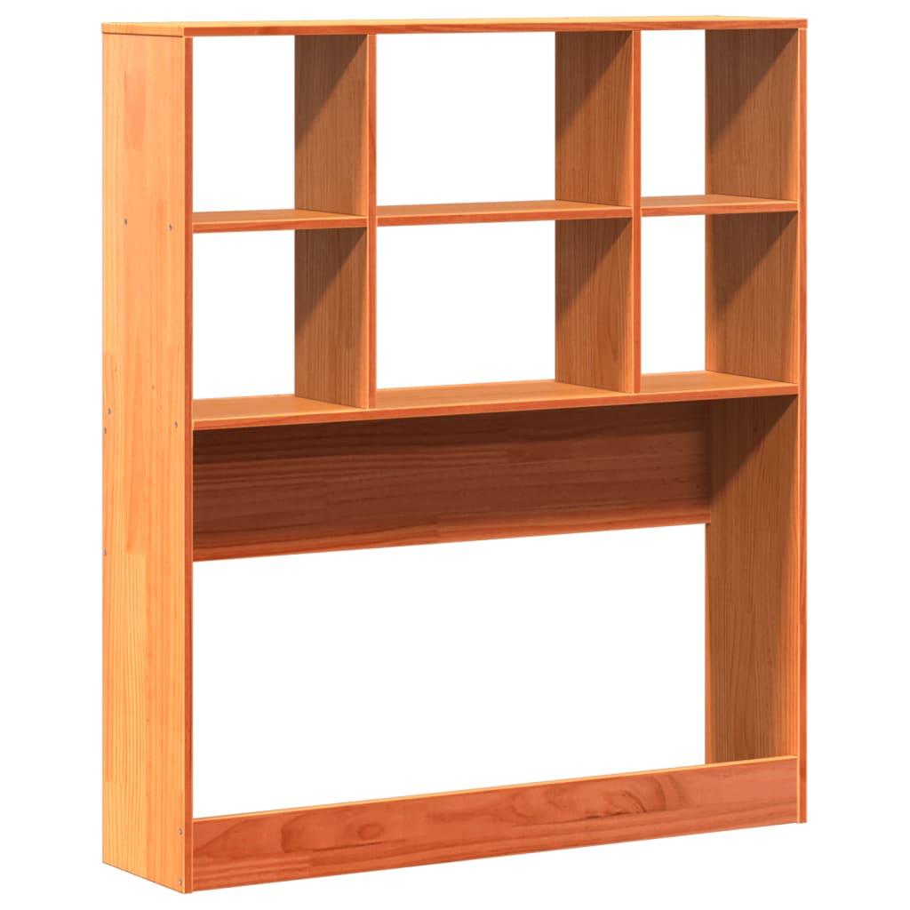 Tête de lit avec rangement cire marron 75 cm bois massif de pin - XIOS