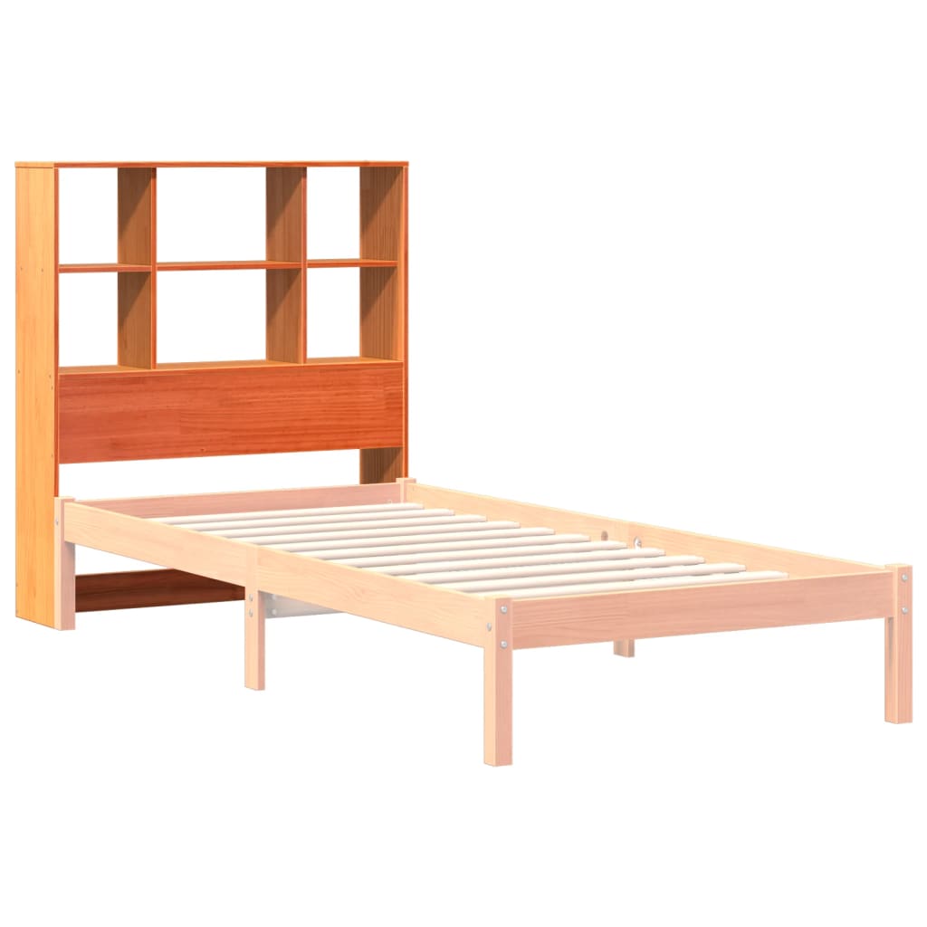Tête de lit avec rangement cire marron 75 cm bois massif de pin - XIOS