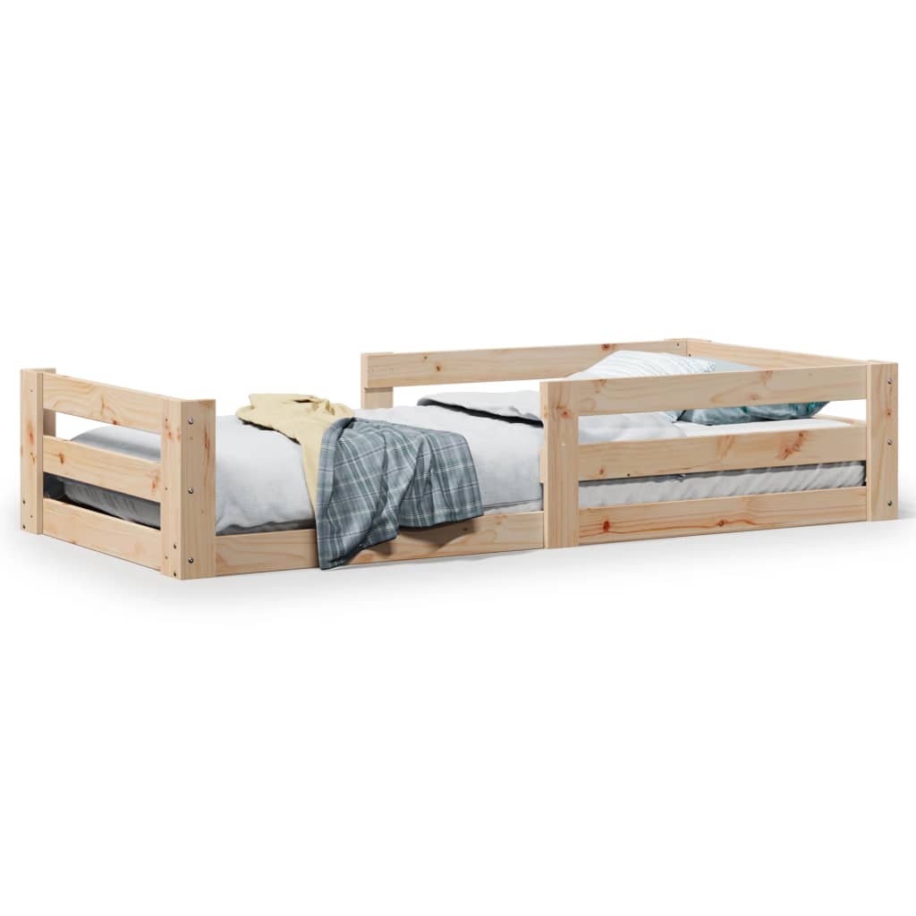 Cadre de lit sans matelas 80x200 cm bois massif de pin - XIOS