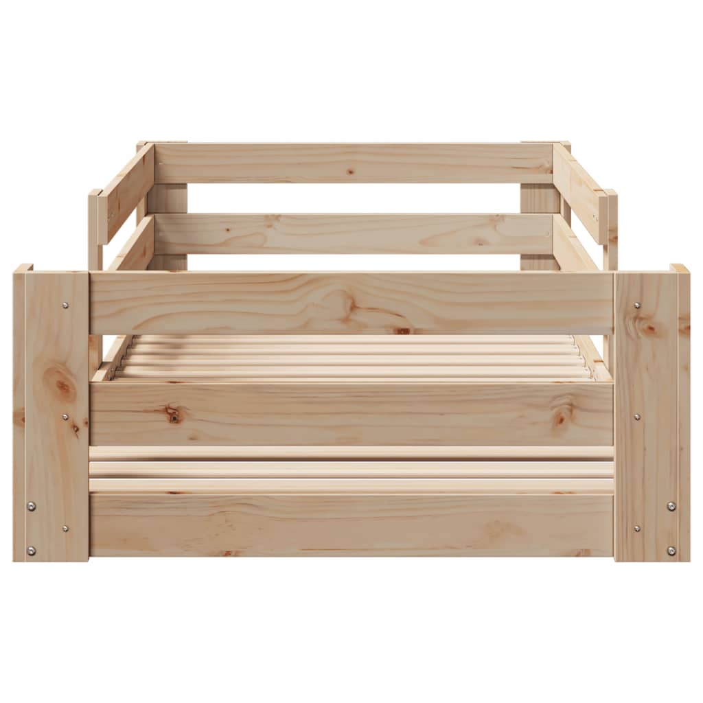 Cadre de lit sans matelas 80x200 cm bois massif de pin - XIOS