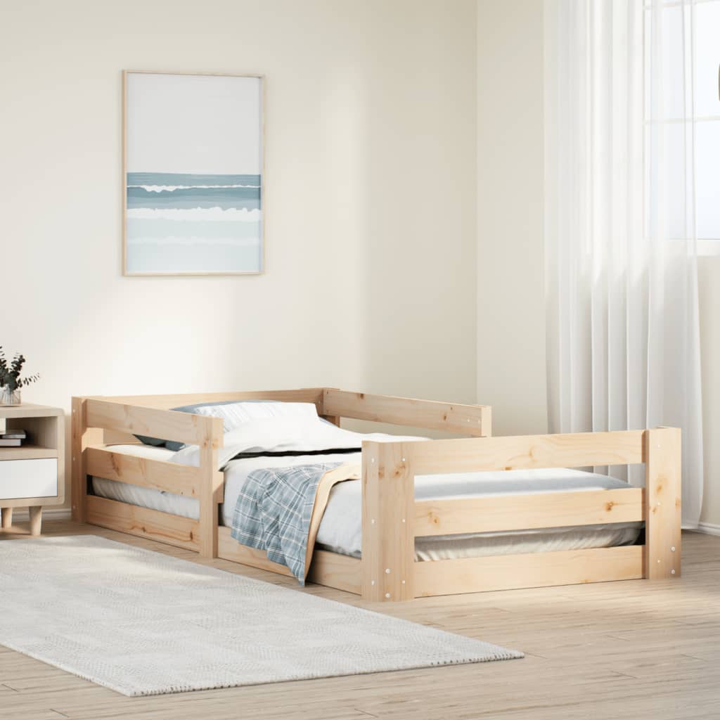 Cadre de lit sans matelas 80x200 cm bois massif de pin - XIOS