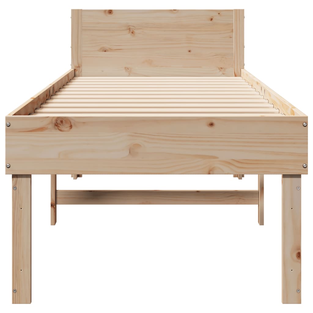 Cadre de lit sans matelas 90x190 cm bois de pin massif - XIOS