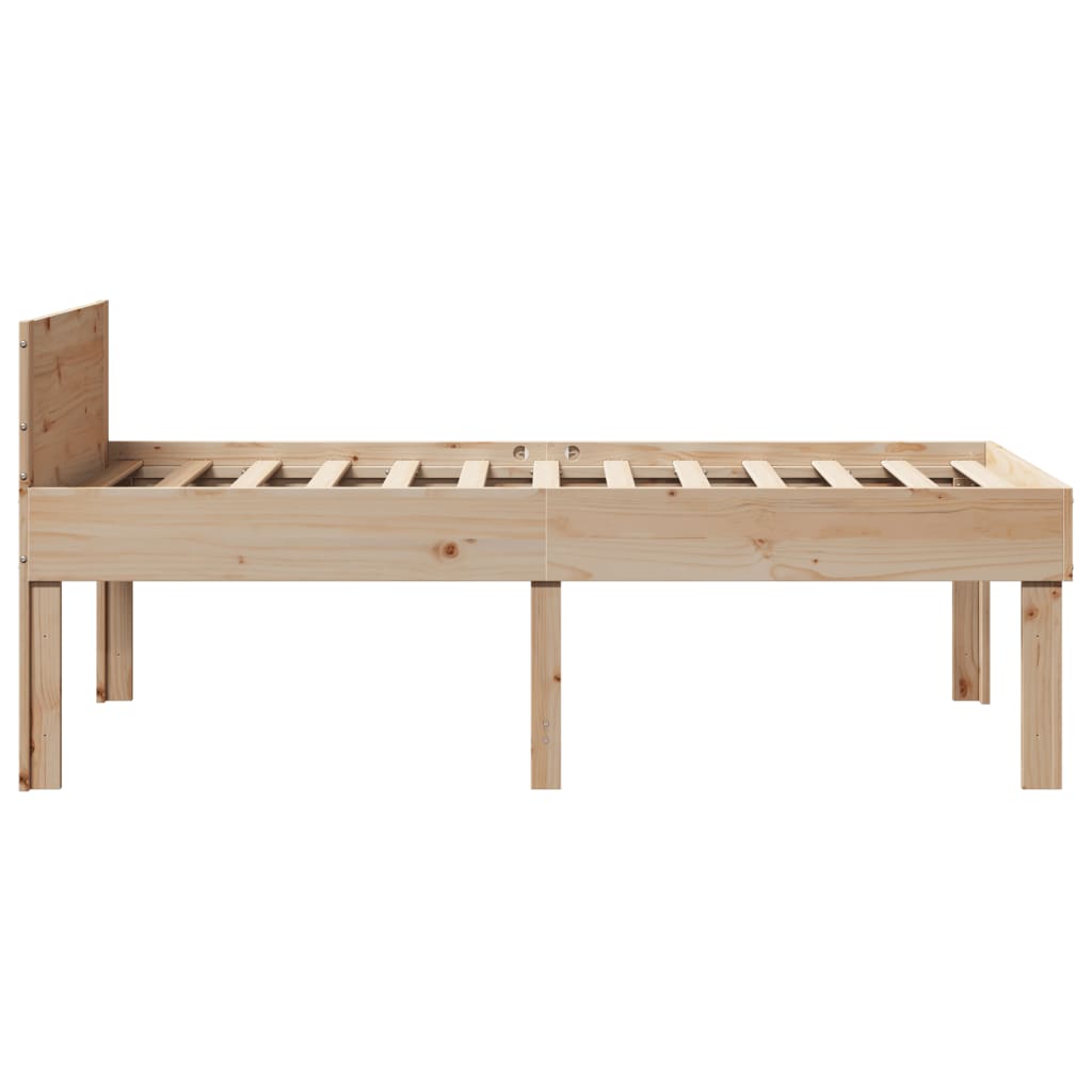 Cadre de lit sans matelas 90x190 cm bois de pin massif - XIOS